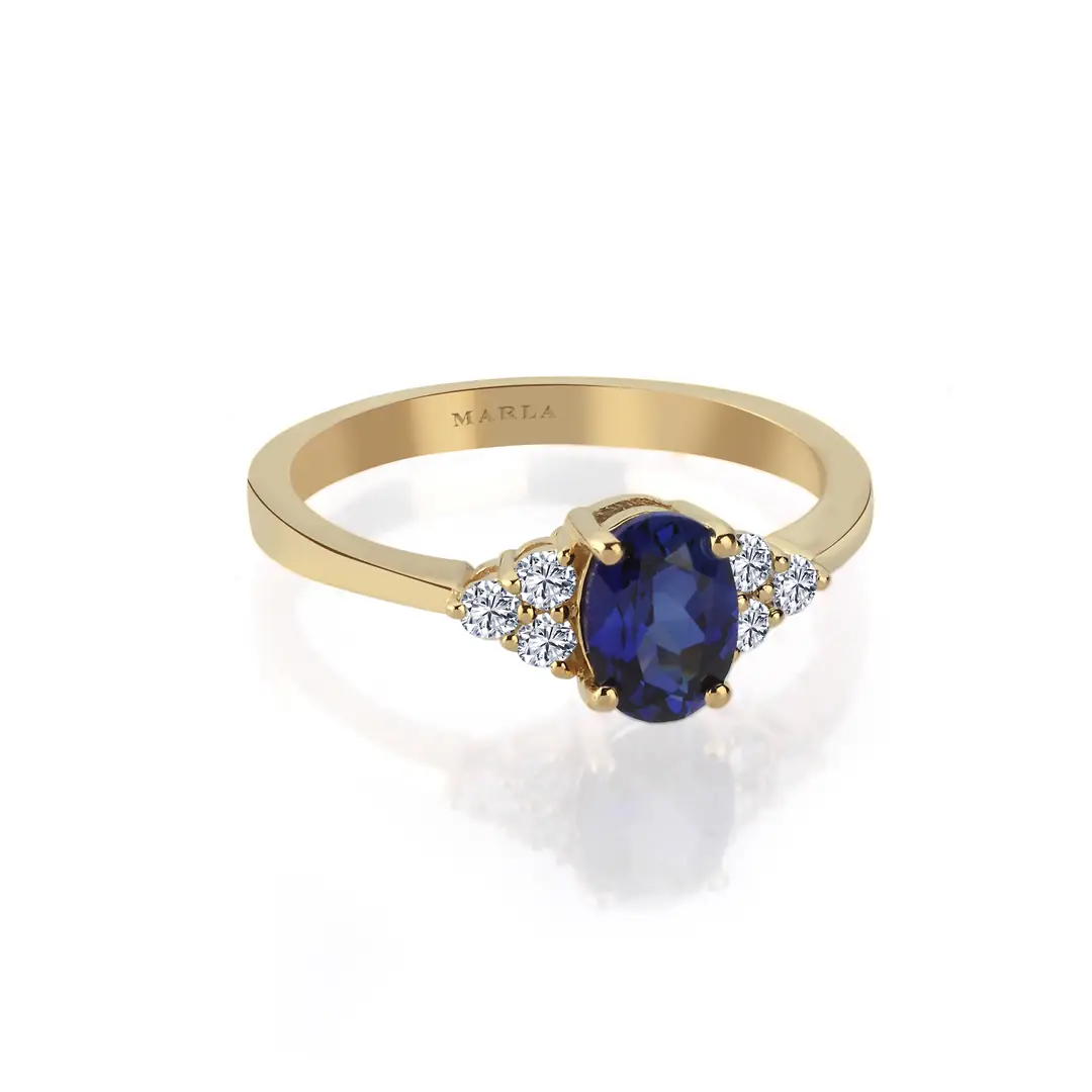 Oval Safir Yüzük 1.03 Karat 2