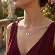 Gizli Kalpli Yonca Altın Kolye 3